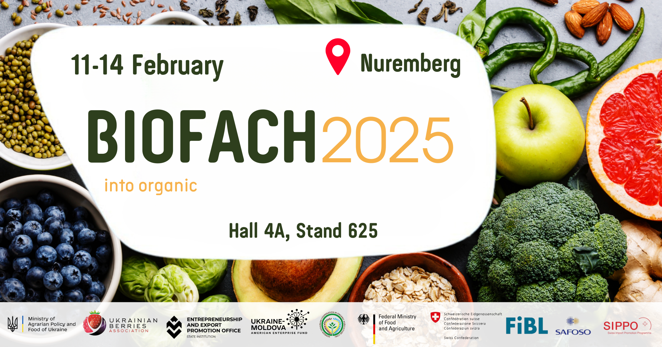 Ukrainian organic sector companies invited to exhibit at the BIOFACH 2025